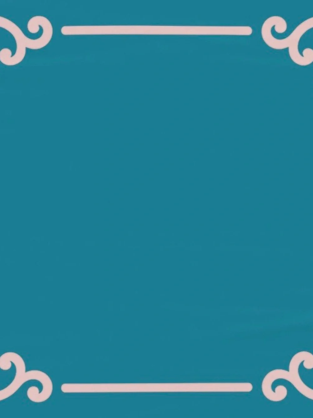Teal Tablecloth with Pink Trim Accent